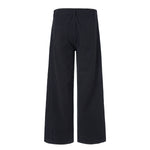 High Waisted Wide Leg Quilted Twill Utility Pants