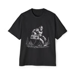 Bigfoot With Vintage Radio Graphic Tee-INNBLAC Fashion Apparel