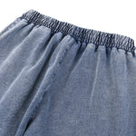 Washed Baggy Knit Denim Joggers