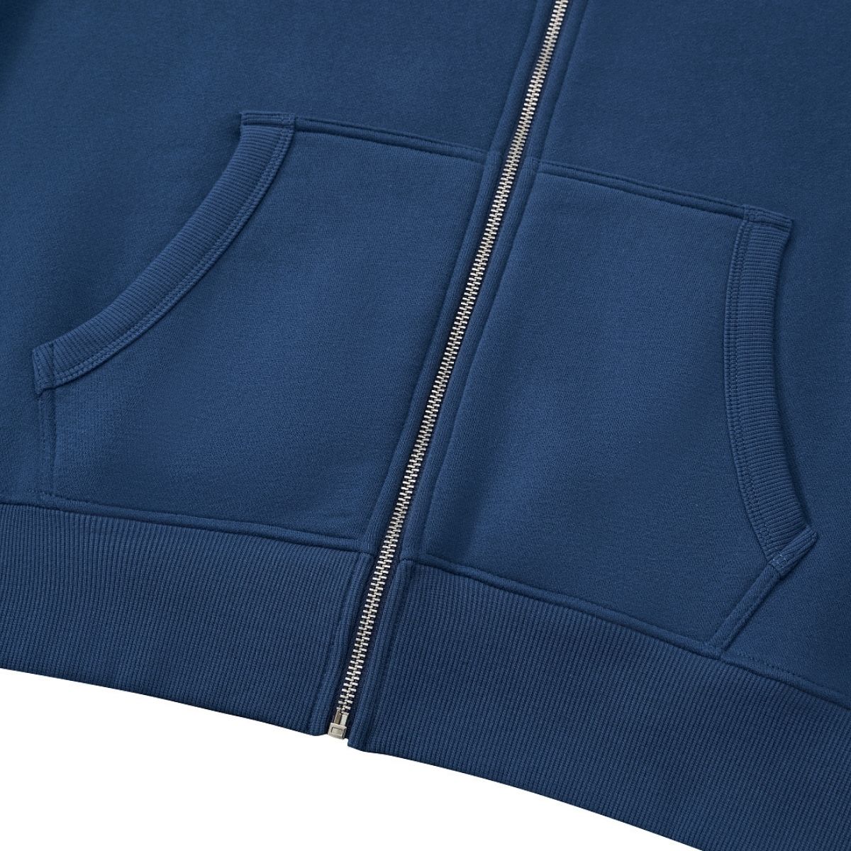 Fleece‑Lined Zip Up Vintage Regular Fit Hoodie