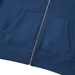 Fleece‑Lined Zip Up Vintage Regular Fit Hoodie