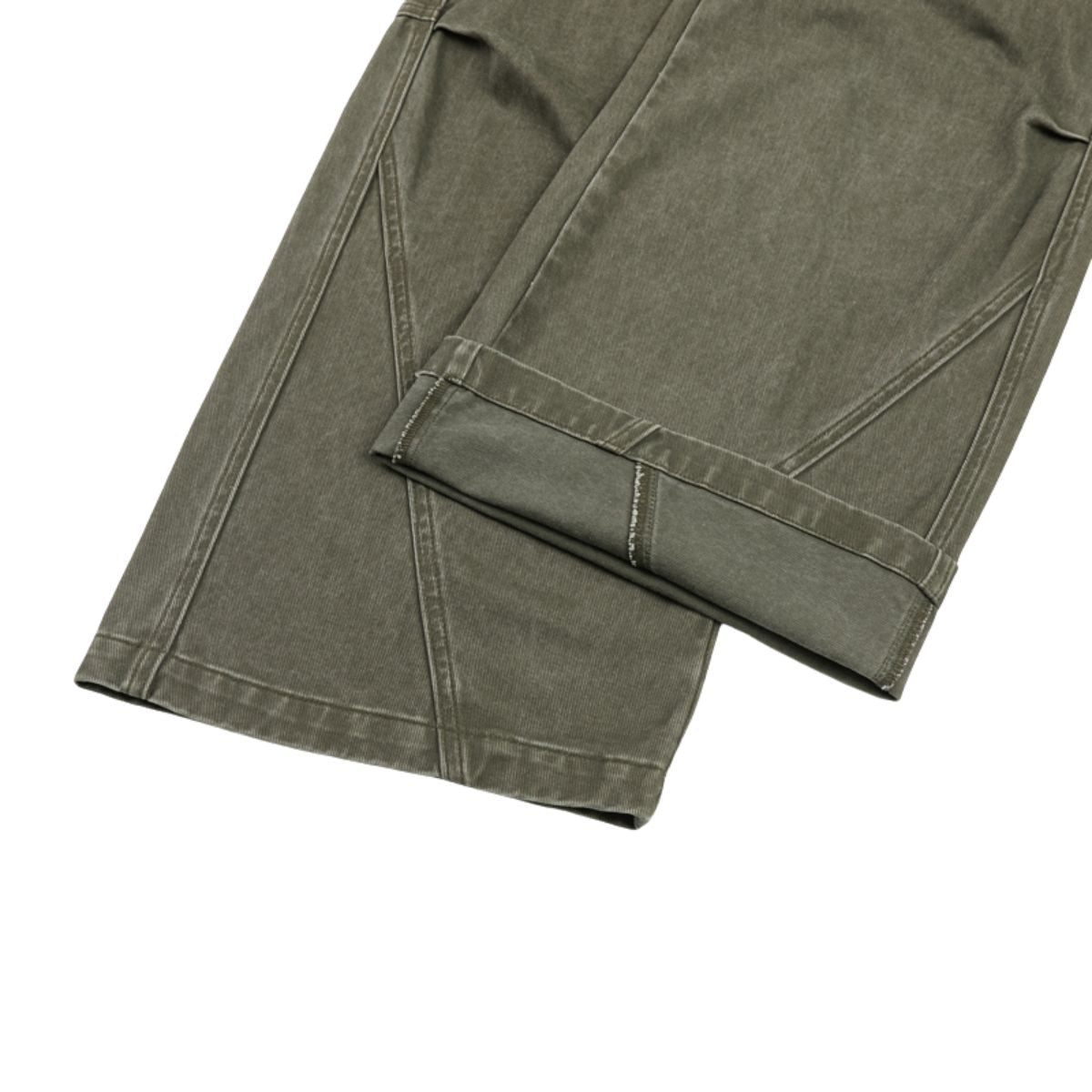 Vintage Washed Seam‑Detail Wide Leg Trousers