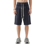 West Coast Waffle Double Waistband Snow Washed Distressed Shorts