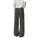 Relaxed Bootcut Pants With Reverse‑Pocket Washed‑Out Fade