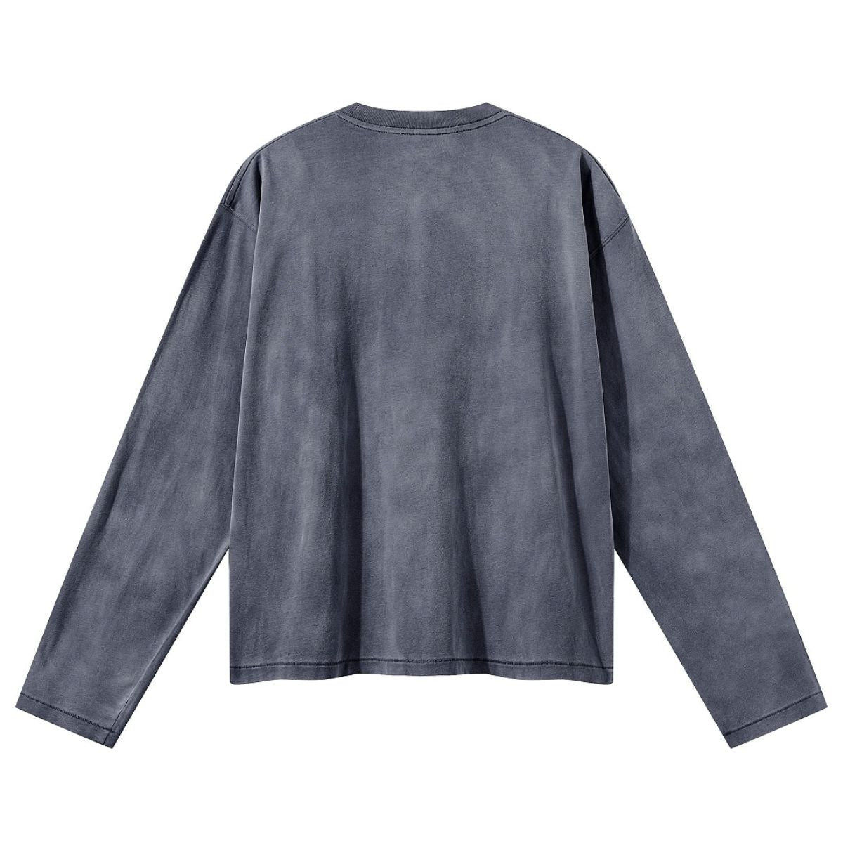 Whisker Wash Frayed Soft Brushed Vintage Long Sleeve Tee