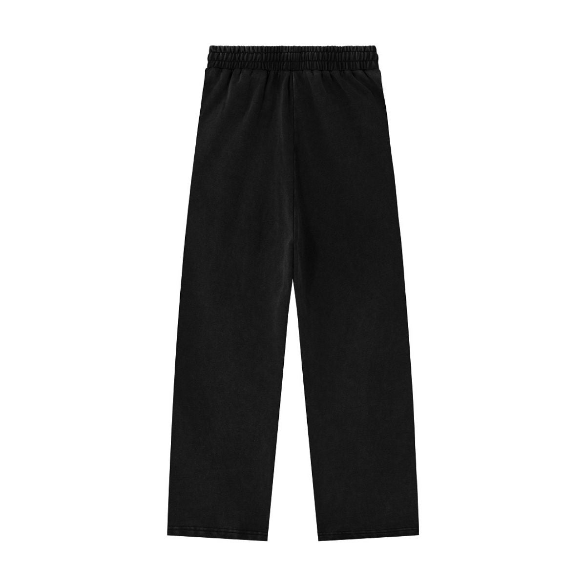 Heavyweight Cotton Washed Distressed Terry Wide‑Leg Pants