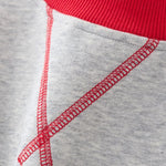 Mock Neck Sweatshirt With Contrast‑Color Stitching