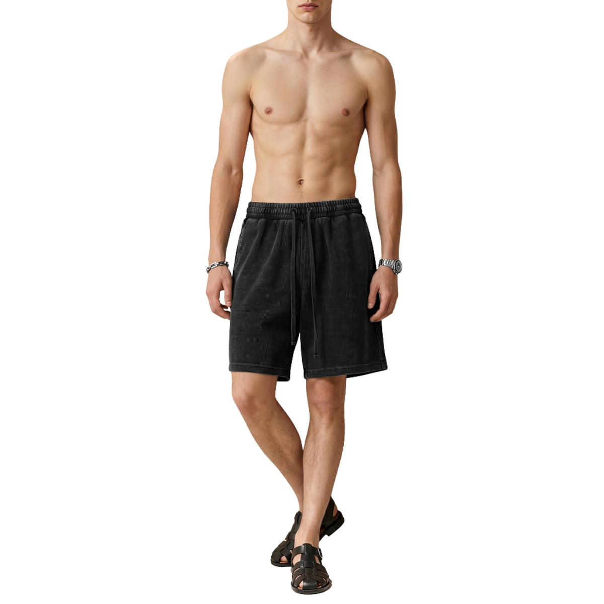 Pantalones cortos deportivos holgados con lavado vintage
