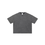 Camiseta destructiva de peso pesado con borde crudo de 10 oz