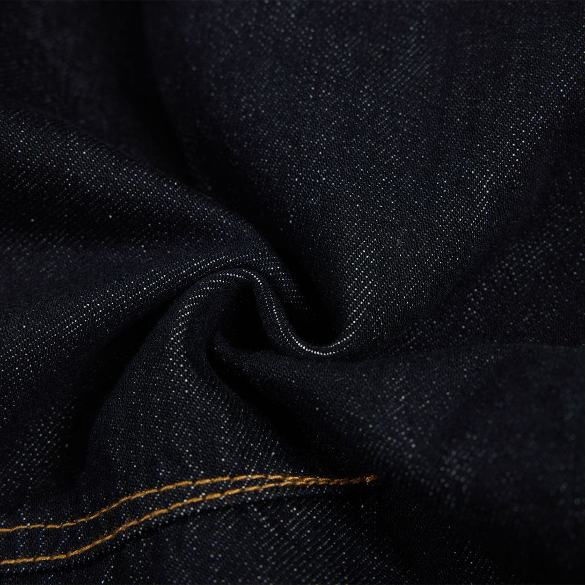 Premium Raw Denim Panel Stitch Wide-Leg Jeans