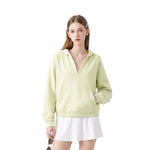 Old Money Drop‑Shoulder Loose V‑Neck Hoodie