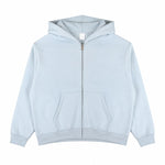 Boxy Cropped 340G Thermal Fleece Zip Hoodie