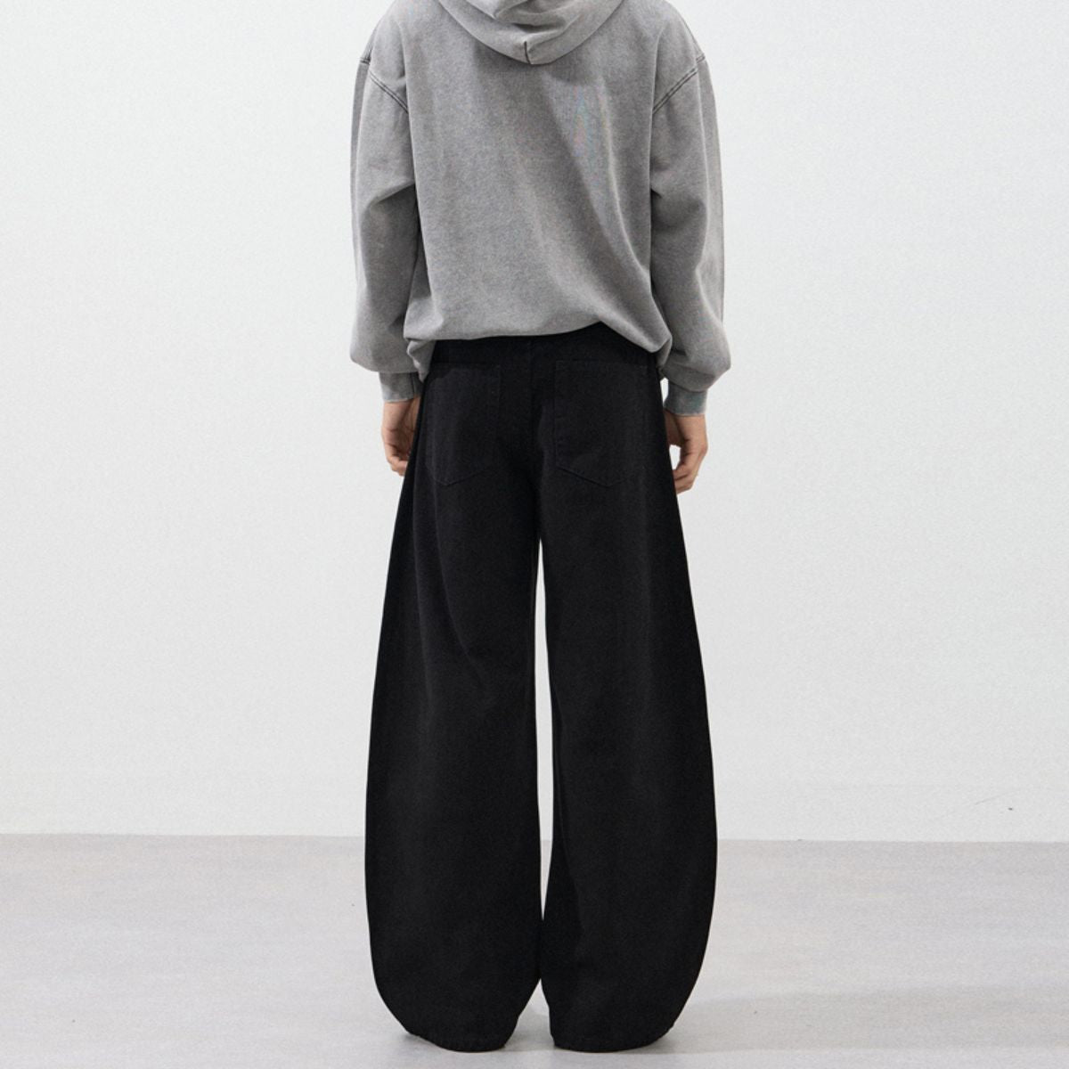 Voluminous Wide‑Leg Twill Casual Pants
