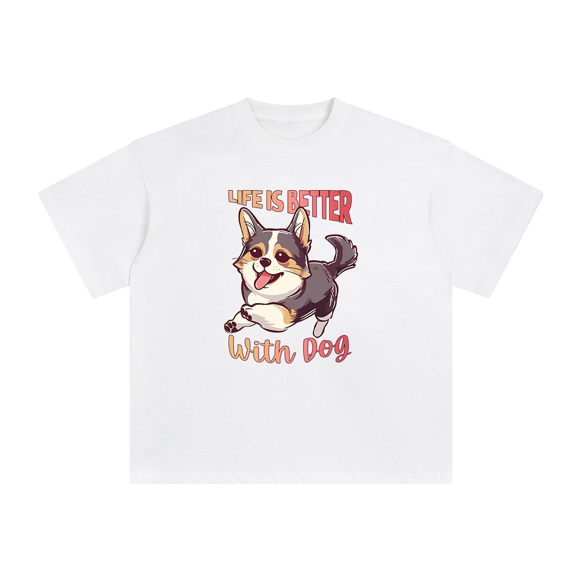 Life Is Better With Dog Graphic Tee-INNBLAC Fashion Apparel
