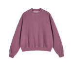 Boxy Fit WashedDistressed Fleece Sweatshirt