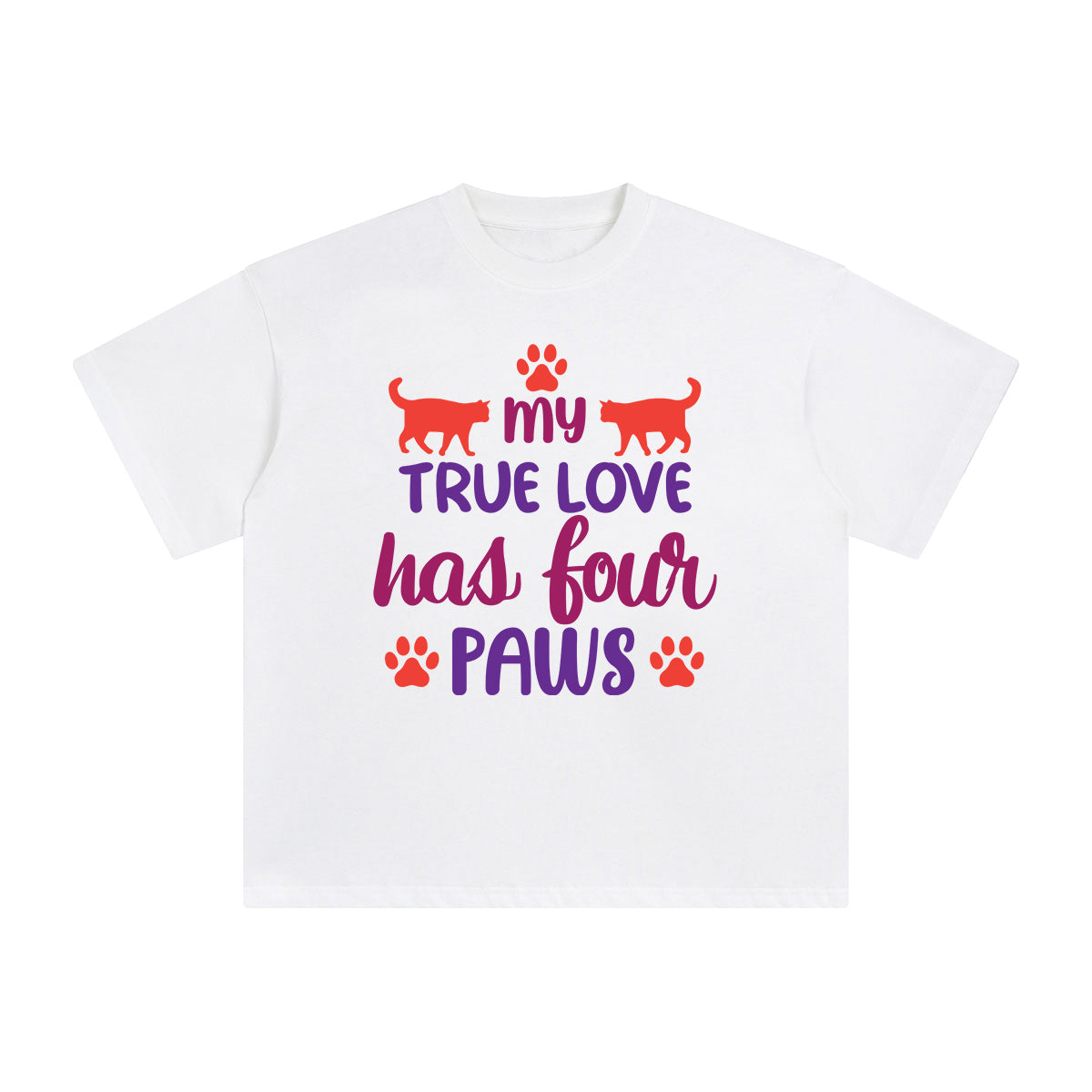 My True Love Has Four Paws Graphic Tee-INNBLAC Fashion Apparel