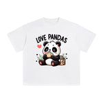 Love Pandas Graphic Tee-INNBLAC Fashion Apparel