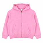Boxy Cropped 340G Thermal Fleece Zip Hoodie