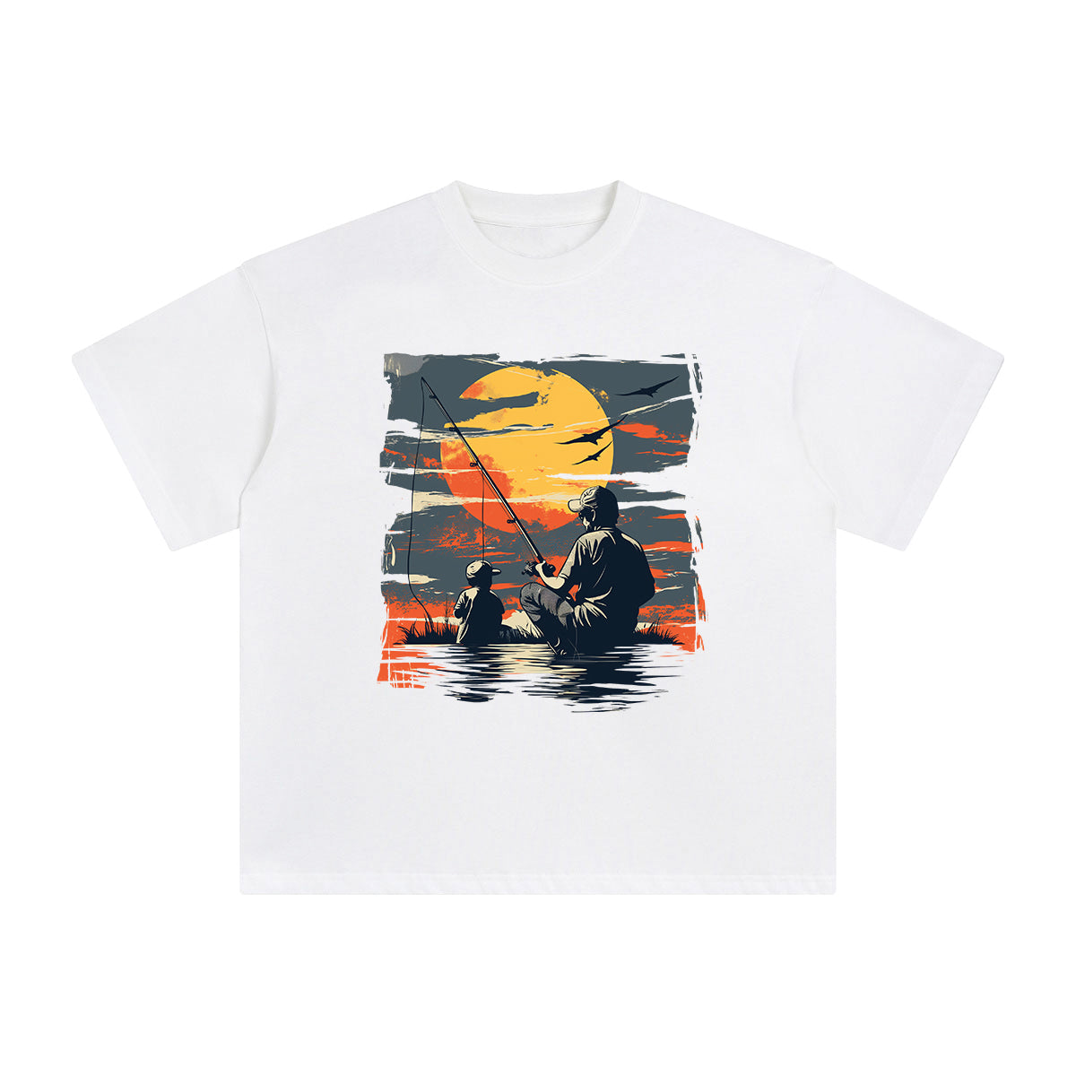 Dad & Son Fishing Graphic Tee-INNBLAC Fashion Apparel