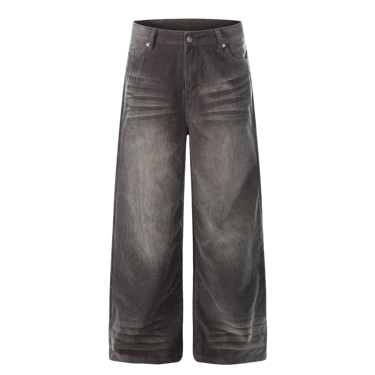 Vintage American Whiskered Corduroy Wide-Leg Jeans