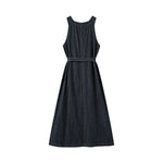 Falda vaquera con bordado de perlas y lavado vintage