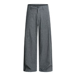 Plaid Wide-Leg Relaxed Baggy Unisex Casual Trousers