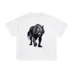 Goth Wolf Graphic Tee-INNBLAC Fashion Apparel