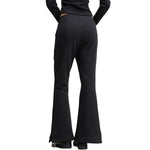 Women's Pleated Flared Plush Trousers