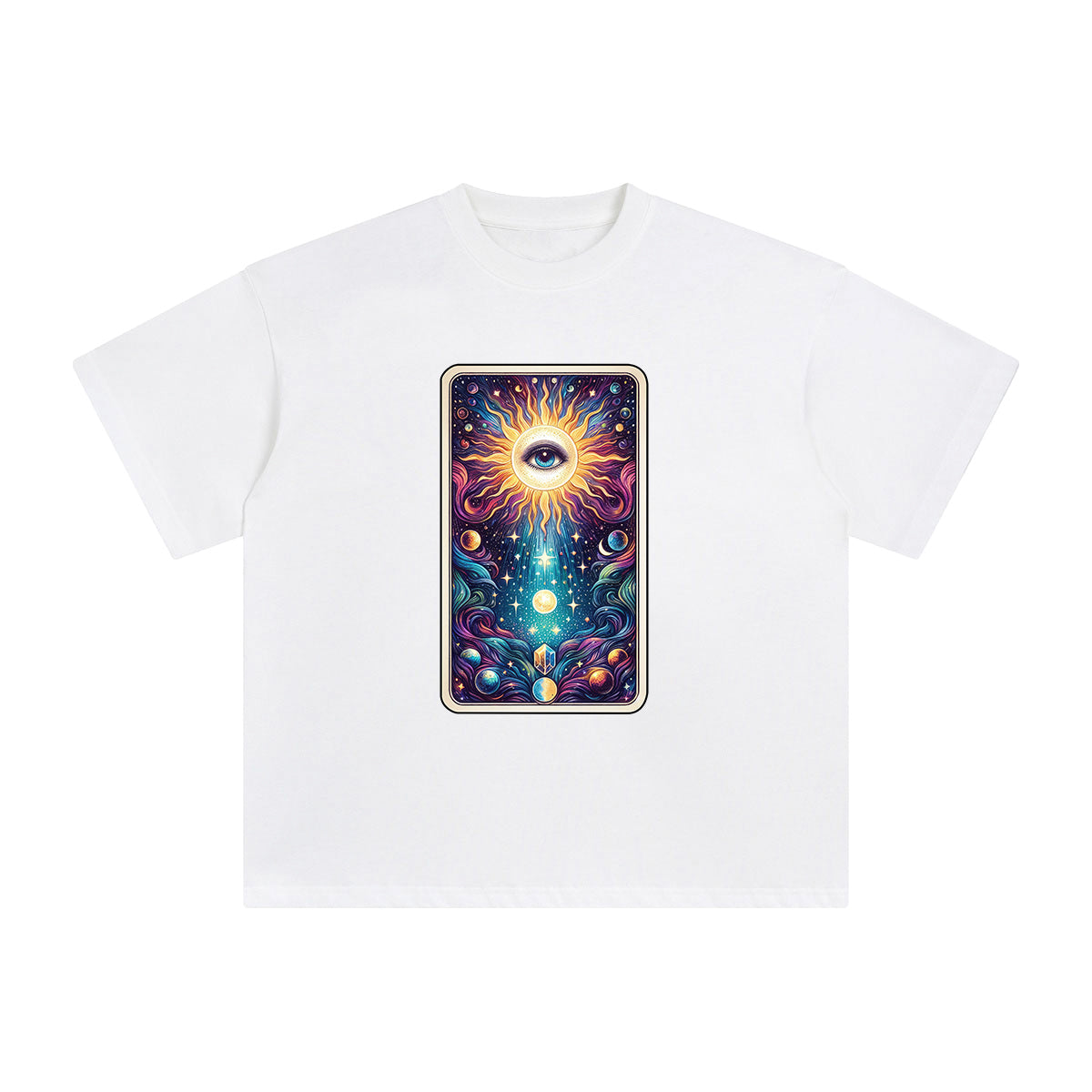 Mystical Moon Tarot Card Graphic Tee-INNBLAC Fashion Apparel