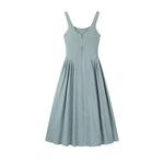 Falda vaquera con bordado de perlas y lavado vintage