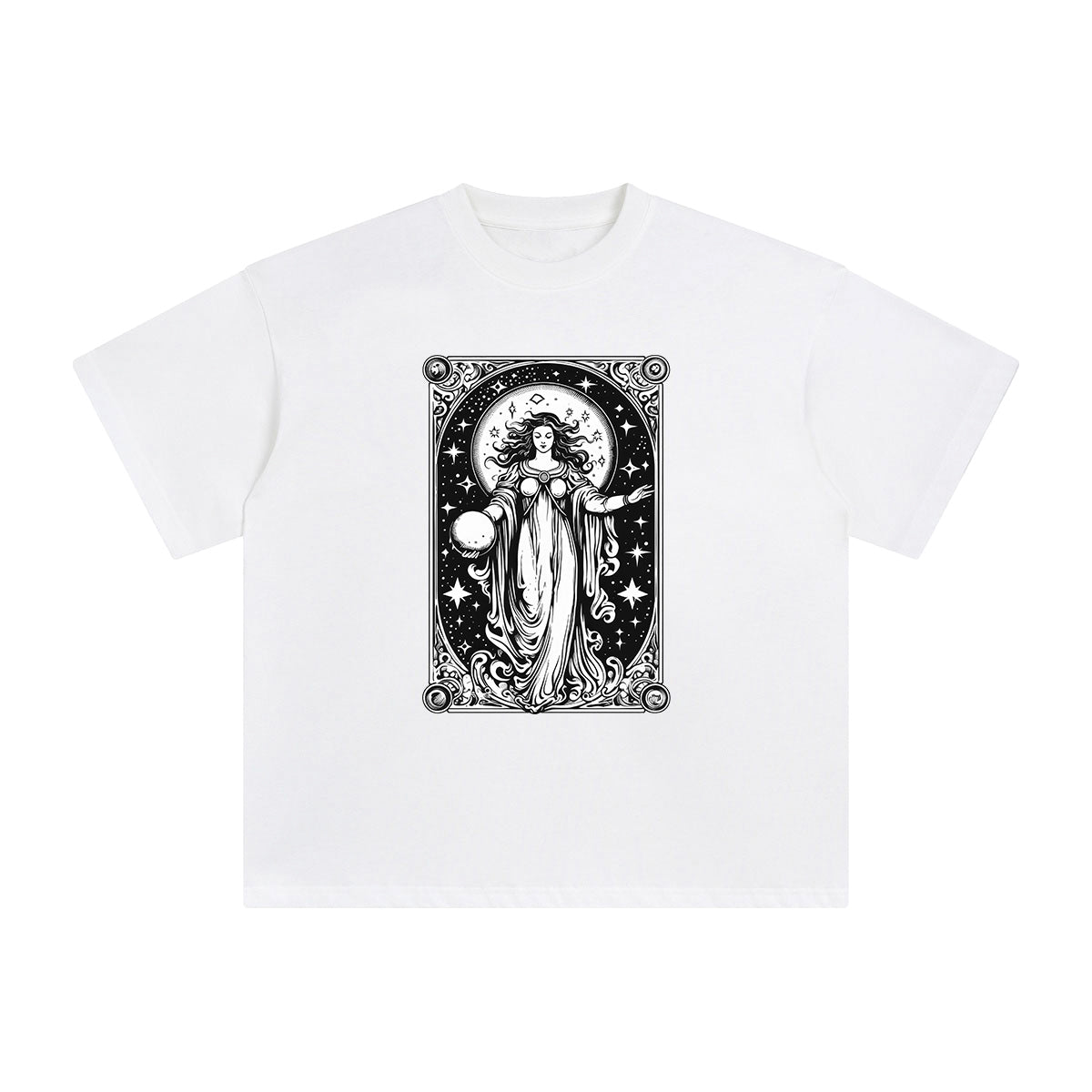 Universe Tarot Card Graphic Tee-INNBLAC Fashion Apparel
