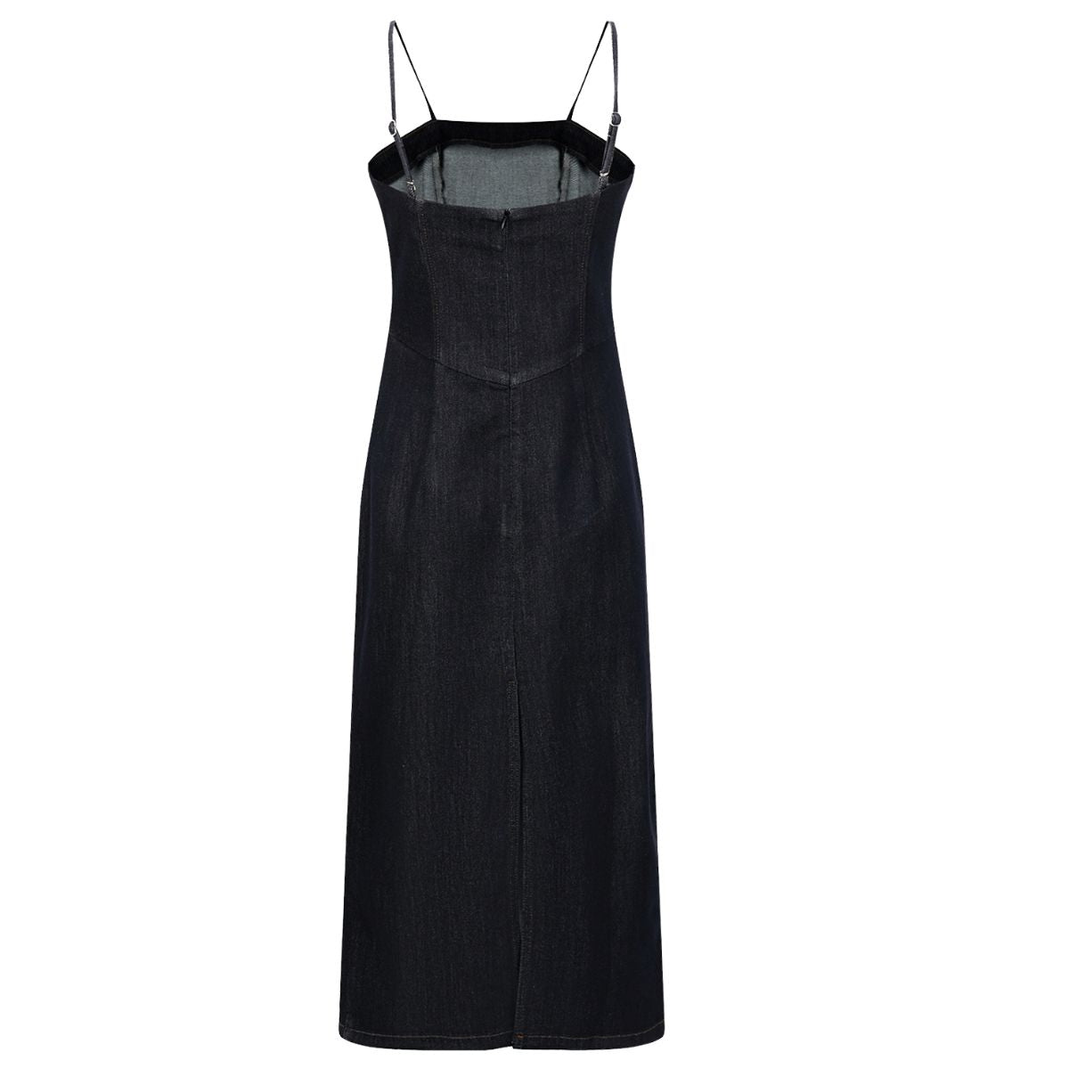 Women's Spaghetti Strap Denim Midi Dress