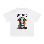 Dragon Drinking Coffee Graphic Tee-INNBLAC Fashion Apparel
