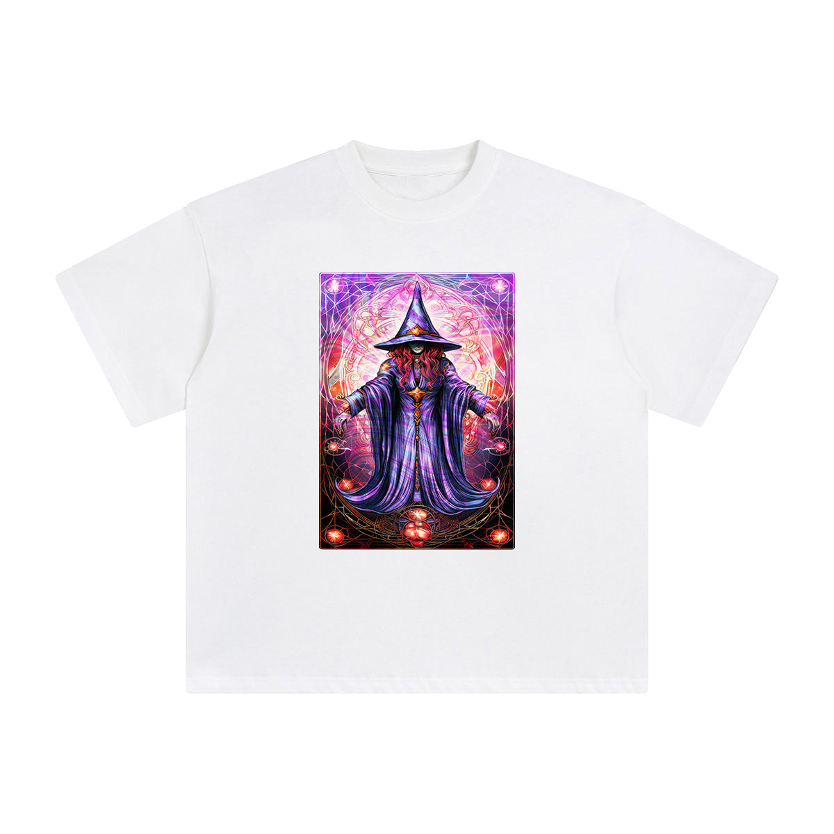 Scary Witch Card Graphic Tee-INNBLAC Fashion Apparel