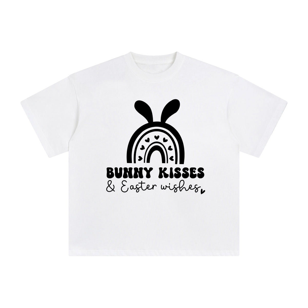 Bunny Kisses & Easter Wishes Graphic Tee-INNBLAC Fashion Apparel