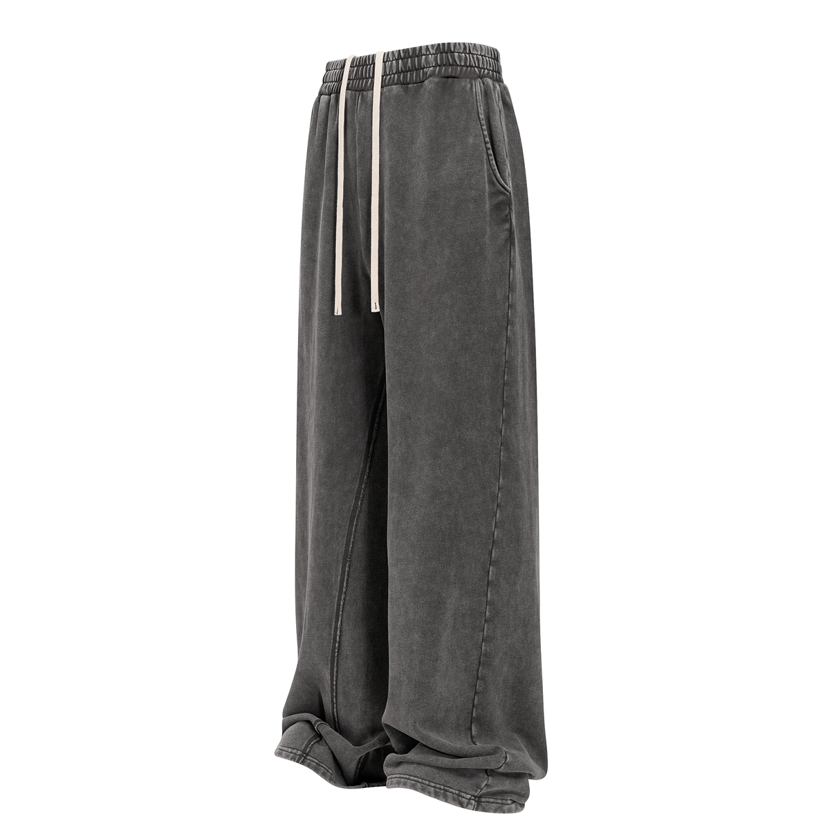 Vintage Wash Cotton Patchwork Sweatpants