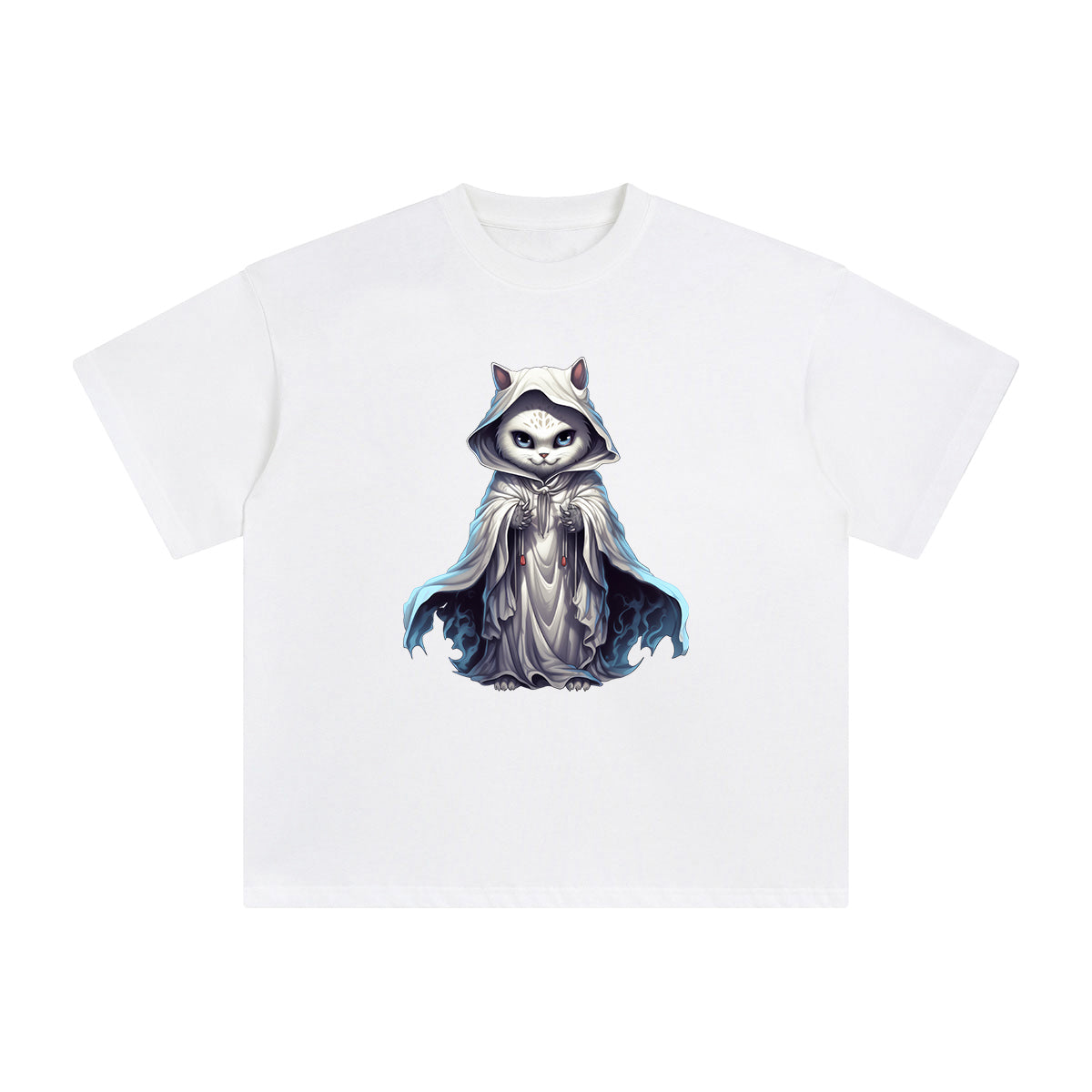 Ghost Cat Graphic Tee-INNBLAC Fashion Apparel