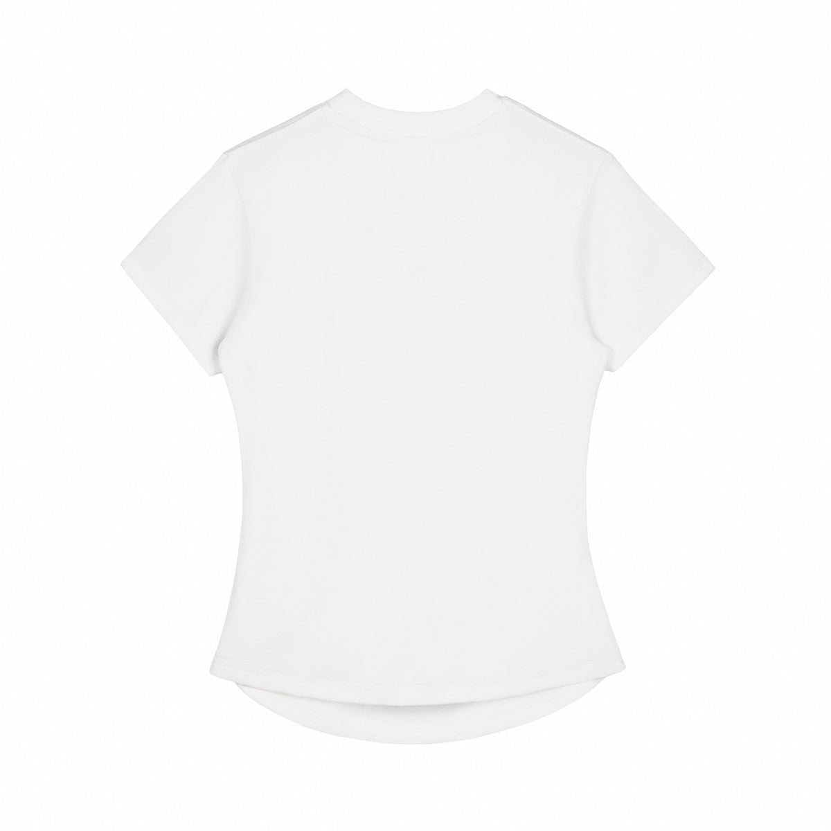 Camiseta de algodón lavado, corte entallado y cintura plisada, 8.4 oz