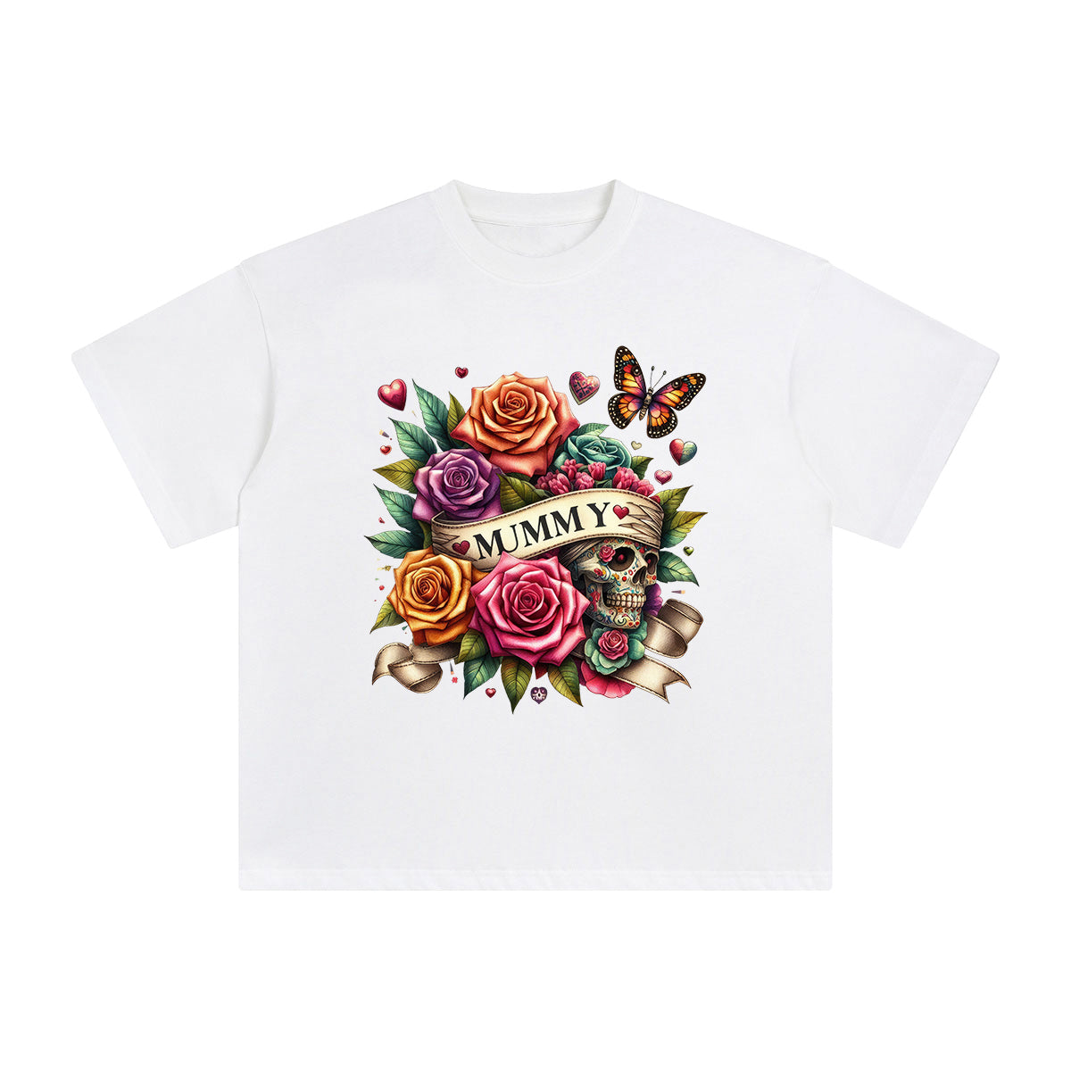 MUMMY Flowers Graphic Tee-INNBLAC Fashion Apparel