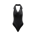 Women's Ribbed Halter Neck Bodysuit