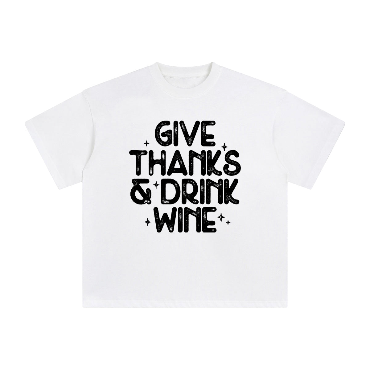 Give Thanks & Drink Wine Graphic Tee-INNBLAC Fashion Apparel