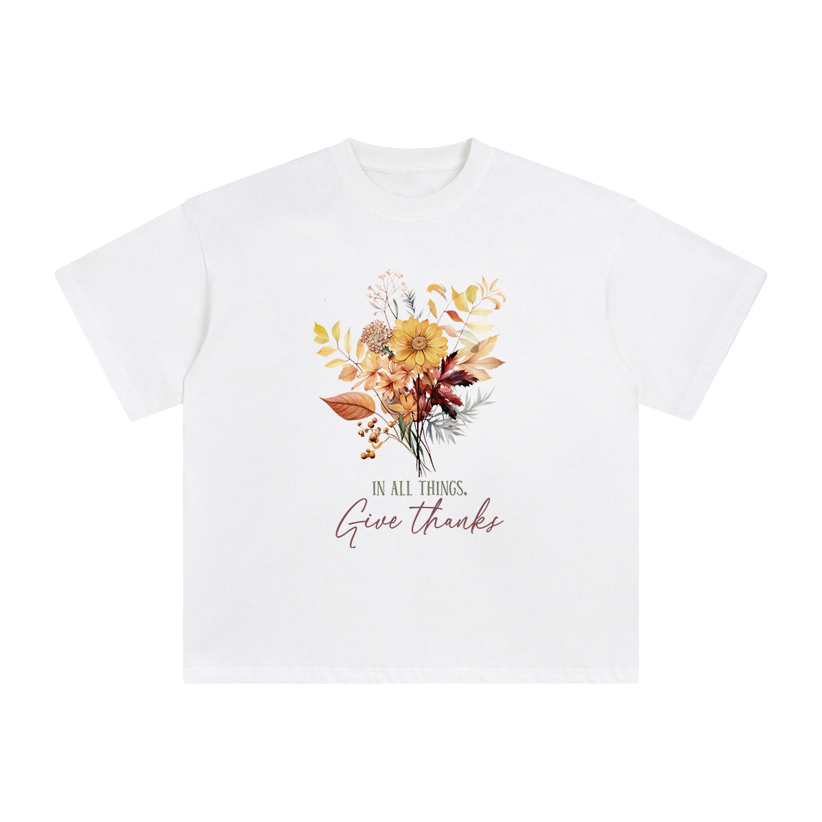 Fall Flowers Graphic Tee-INNBLAC Fashion Apparel