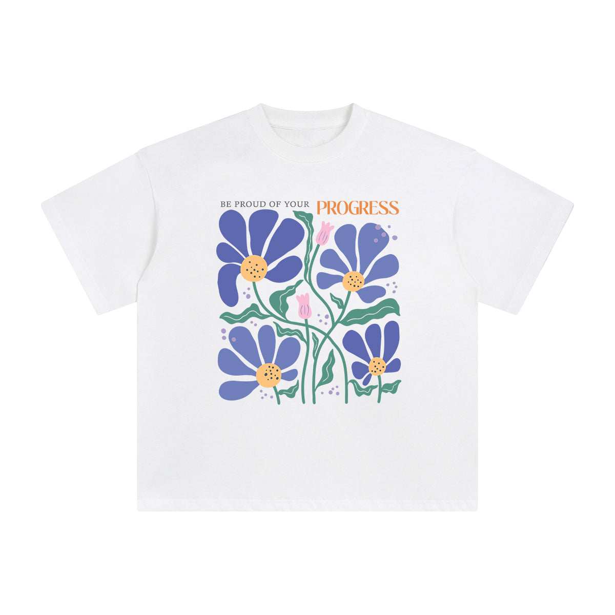 Boho Flower Abstract Graphic Tee-INNBLAC Fashion Apparel