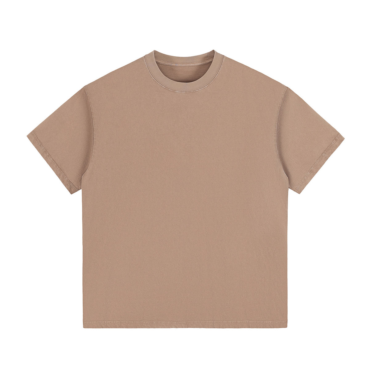 Crew Neck Washed Cotton T Shirt 7.8oz