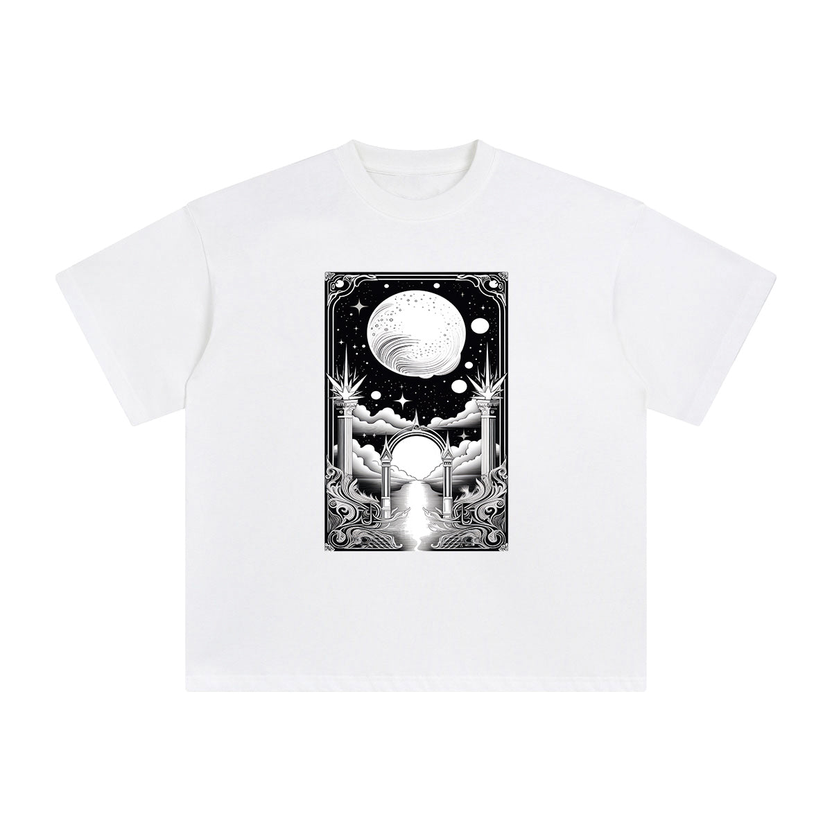 Universe Tarot Card Graphic Tee-INNBLAC Fashion Apparel