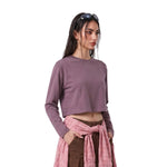 Washed Distressed Kanjha‑Su Seam‑Spliced Crew Neck Sweatshirt
