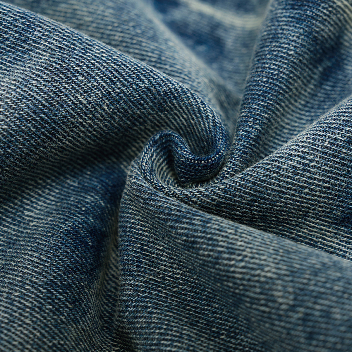 Wide-Leg Bermuda Washed Denim Shorts