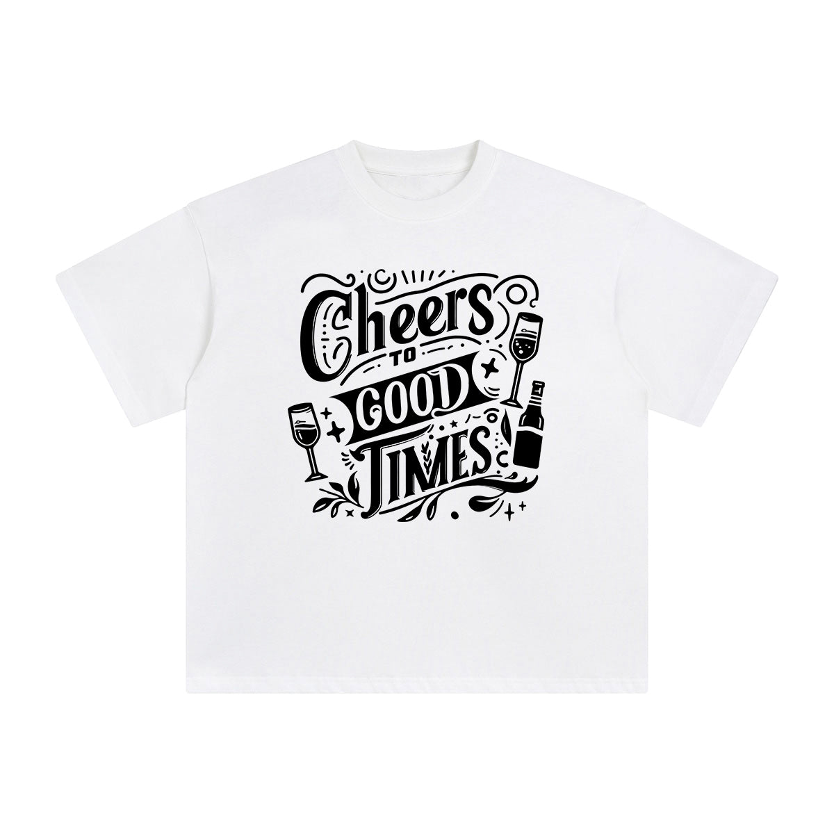 Cheers To Good Times Graphic Tee-INNBLAC Fashion Apparel