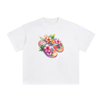 Flower Beach Slippers Comic Graphic Tee-INNBLAC Fashion Apparel