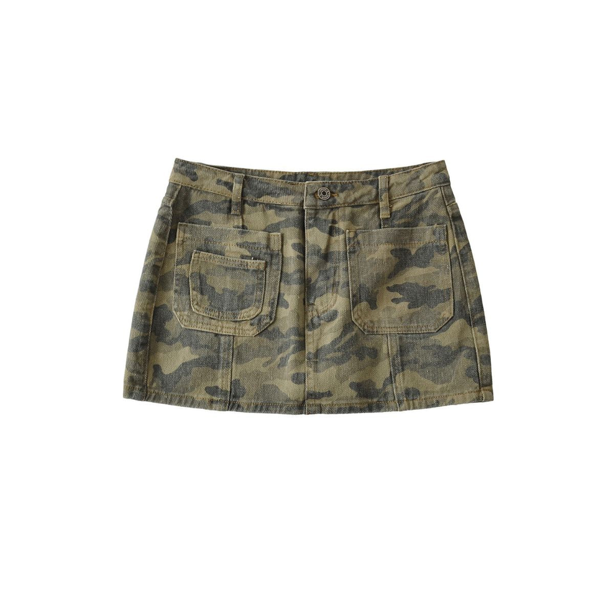 Women's Camouflage Denim Mini Skirt